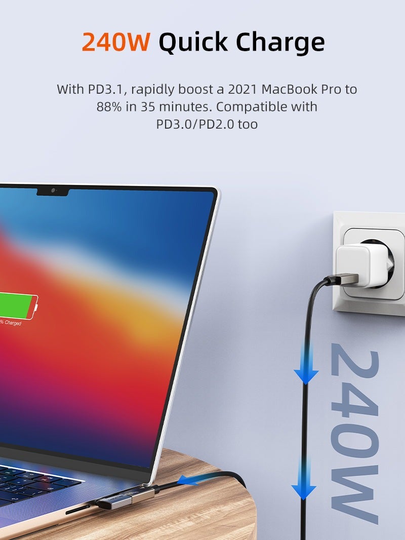 CABLETIME USB4 USB C OTG ADAPTER 240W 8K RESOLUTION - Image 4